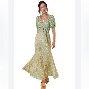 Spell Madame Peacock 🦚 maxi skirt M nwot